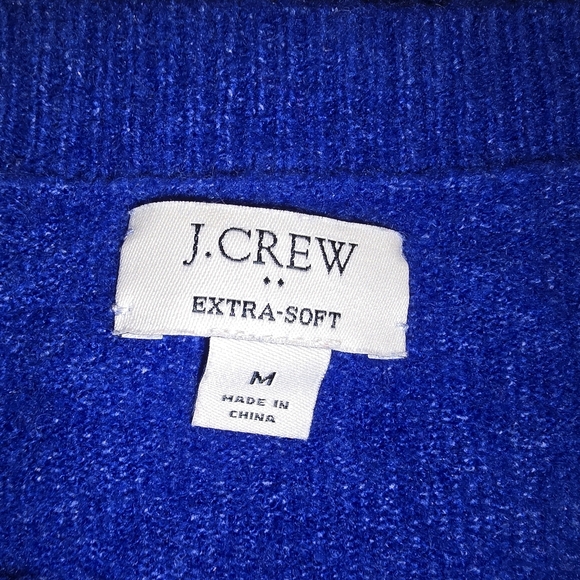 J.Crew Women’s Extra-Soft Blue Knit Sweater Pullover Acrylic Polyamide Size M - Picture 7 of 8